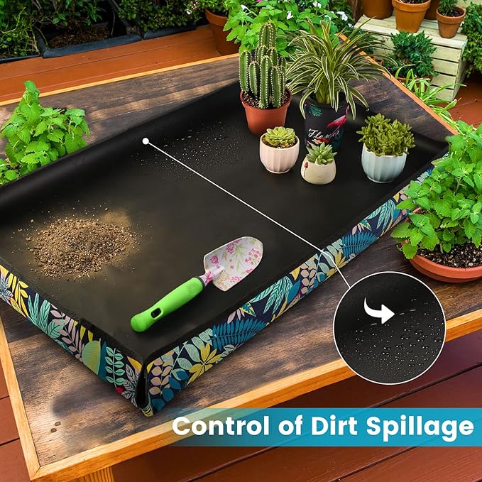 2PCS 43.5"x 29.5" Extra Large Repotting Mat for Indoor Plants Transplanting and Mess Control Gardening Gifts for Women Men
