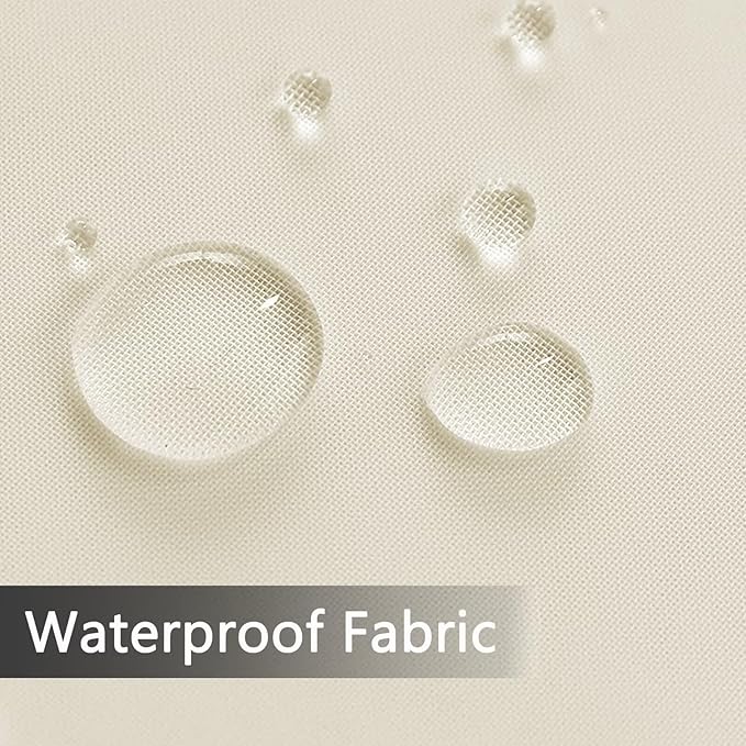 SpaceDresser Waterproof Outdoor Sheer Curtains for Patio - 2 Panels Rod Pocket Indoor Voile Sheer Curtain for Living Room,52W x 96L inch, Ivory
