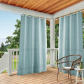 Town & Country Basics Cabana Solid Heavyweight Indoor Outdoor Curtains, Light Filtering Opacity with Grommet Top, Water Repellent, 2-Pack Set, 54"x96", Blue