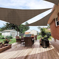 Patio Paradise 19' x 19' x 19' Sun Shade Sail Triangle Canopy Shade Cloth Fabric Sunlight Block Patio Pergola Cover HDPE Deck Awning for Outdoor Backyard Roof Shading, Brown