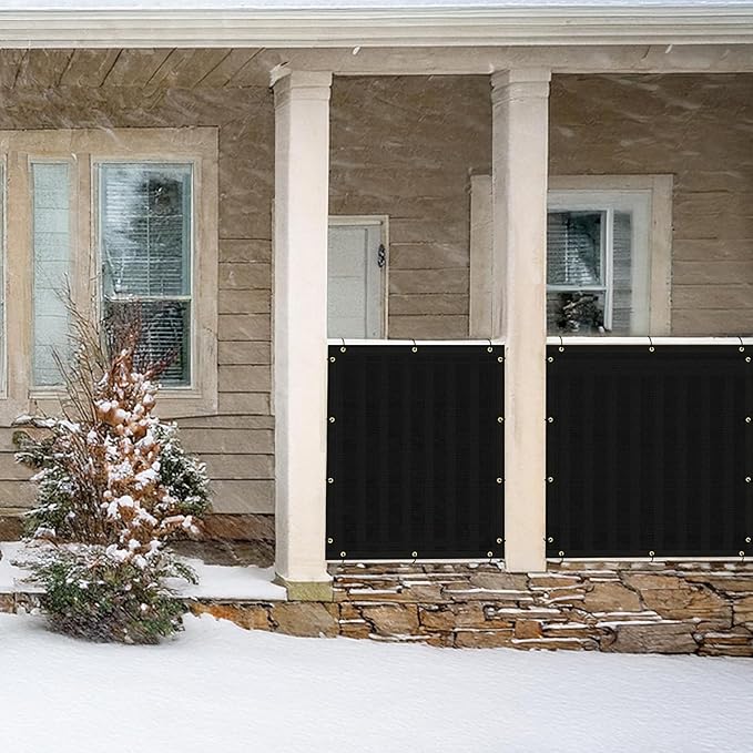 UPGRADE Privacy Fence Screen 3'x51' Black Outdoor 90% Visibility Blockage 170 GSM Mesh Shade Cover Panels for Backyard,Balcony,Home Decoration with Zip Ties,Customized Avaliable