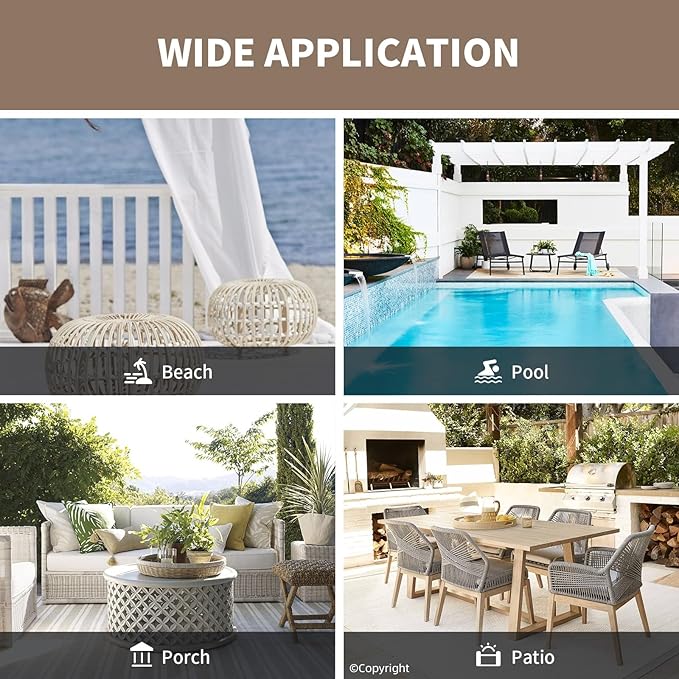 Water Proof Outside Curtains with Grommet Top for Porch, W52 x L120 Thermal Insulated Washable Outdoor Divider Drapes for Patio Gazebo Deck Pool Area Pergola Cabana (Camel Brown, 2 Panels)