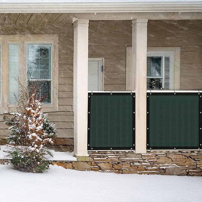 UPGRADE Privacy Fence Screen 8'x20' Dark Green Outdoor 90% Visibility Blockage 170 GSM Mesh Shade Cover Panels for Backyard,Balcony,Home Decoration with Zip Ties,Customized Avaliable