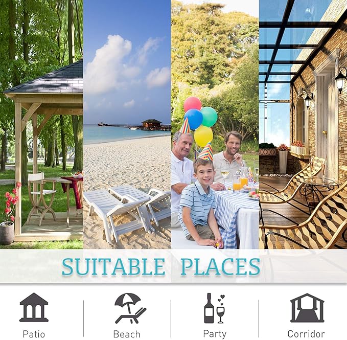 RYB HOME Outdoor Curtains for Patio Waterproof Block Sunlight Thermal Insulated Privacy Assured Thick Outside Curtains for Pergola, Cabana, Gazebo, W52" x L72", Greyish White, 1 Panel