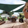 Patio Paradise 19' x 19' x 19' Sun Shade Sail Triangle Canopy Shade Cloth Fabric Sunlight Block Patio Pergola Cover HDPE Deck Awning for Outdoor Backyard Roof Shading, Green