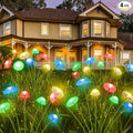 4PK 32LED Solar Garden Lights Outdoor, Mushroom Solar Lights Outdoor, IP65 Waterproof Firefly Light Outside Decor for Patio Pathway, Sway by Wind for Pathway Garden Mushroom Decorations, Multicolor