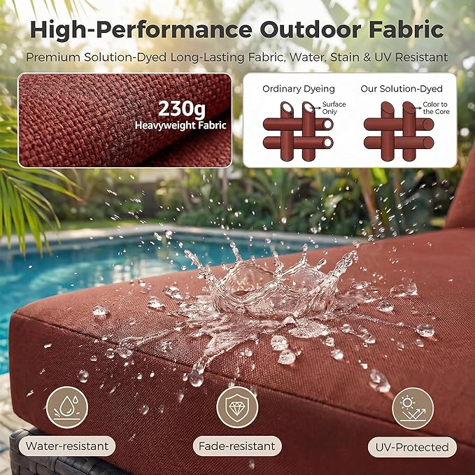 NICESOUL 7 Pieces Modern Luxury 29.3'' High Back Outdoor Furniture Sofa Set, Extra Large Size Grey PE Wicker Patio Modular Sectional with Tables, All-Weather Rattan Conversations for Backyard, Wine