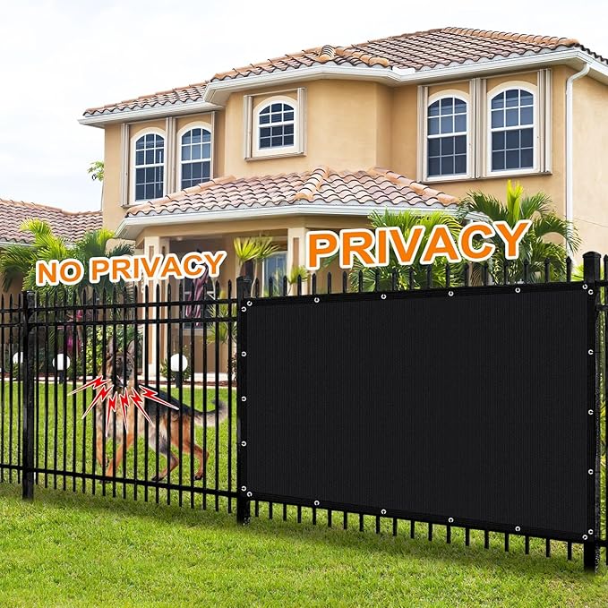 Artpuch 90% Sun Shade Cloth, 5 x 8 FT Pergola Shade Cover Canopy with Grommets, Sun Screen Fabric Tarp for Patio, Outdoor, Garden, Backyard, Black