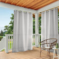 Town & Country Basics Cabana Solid Heavyweight Indoor Outdoor Curtains, Light Filtering Opacity with Grommet Top, Water Repellent, 2-Pack Set, 54"x144", Cloud Grey
