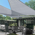 LOVE STORY Custom Size 12'x18'x21.6' Silver Grey Sun Shade Sail Triangle Sunshade Fabric Awning Canopy for Patio Backyard Carport Pergola (Customized)