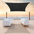 ColourTree TAPR1616 Custom Size 6' x 21' Black Sun Shade Sail Canopy UV Block UPF50 Rectangle - Commercial Standard Heavy Duty - 190 GSM - 3 Years Warranty