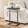 TUTOTAK End Table, Side Table, Tall Couch Table, Sofa Table, Living Room, Bedroom,Black TB01BK083P