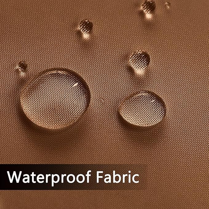 SpaceDresser Waterproof Outdoor Sheer Curtains for Patio - 2 Panels Rod Pocket Indoor Voile Sheer Curtain for Living Room,52W x 84L inch, Brown