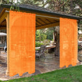 SpaceDresser Waterproof Outdoor Sheer Curtains for Patio - 2 Panels Rod Pocket Indoor Voile Sheer Curtain for Living Room,52W x 96L inch, Orange