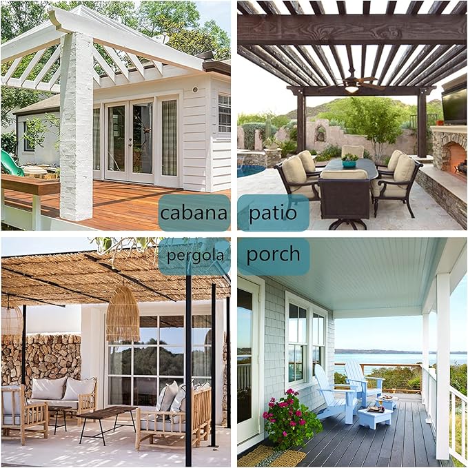 BONZER Extra Wide Waterproof Outdoor Curtains for Patio Heavy Privacy Light Filtering Grommet Outside Curtains for Porch, Pergola, Gazebo, 1 Panel, 150W x 84L inch, Cream