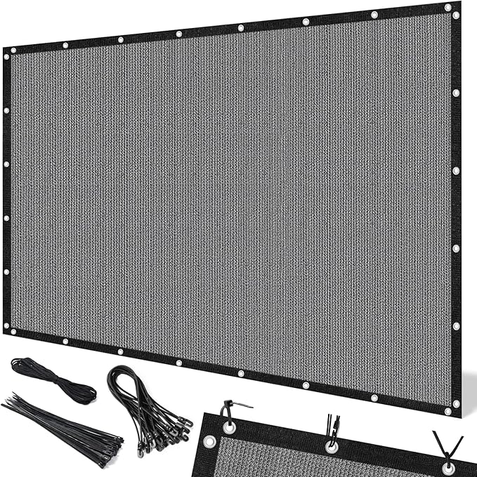 Artpuch 90% Sun Shade Cloth, 12 x 16 FT Pergola Shade Cover Canopy with Grommets, Sun Screen Fabric Tarp for Patio, Outdoor, Garden, Backyard, Light Grey