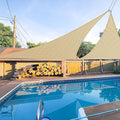 E&K Sunrise 17' x 17' x 17' Sun Shade Sail Triangle Canopy Shade Cover UV Block for Patio Backyard Garden Outdoor (Sand)