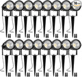 Low Voltage Landscape Lights, 10W 12/24V 2700K Warm White Landscape Lighting, IP65 Waterproof Outdoor LED Spotlight for Garden Yard Tree, 16 Pack with Connectors