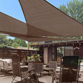 LOVE STORY Custom Size 12'x18'x21.6' Brown Sun Shade Sail Right Triangle Sunshade Fabric Awning Canopy for Patio Backyard Carport Pergola (Customized)