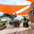 Patio Paradise 20' x 20' x 20' Sun Shade Sail Triangle Canopy Shade Cloth Fabric Sunlight Block Patio Pergola Cover HDPE Deck Awning for Outdoor Backyard Roof Shading, Orange