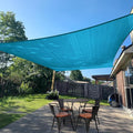 SUNLAX Sun Shade Sail 9' x 14' Turquoise Blue Rectangle Canopy Sail Shade Cover UV Block Permeable Sunshade Outdoor for Patio Backyard Deck Pergola (We Make Custom Size)