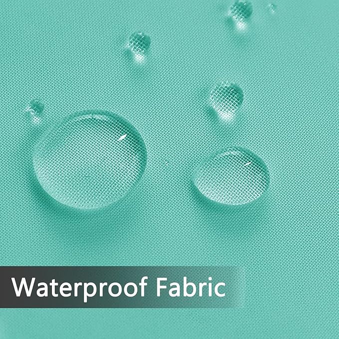 SpaceDresser Waterproof Outdoor Sheer Curtains for Patio - 2 Panels Rod Pocket Indoor Voile Sheer Curtain for Living Room,52W x 84L inch, Turquoise