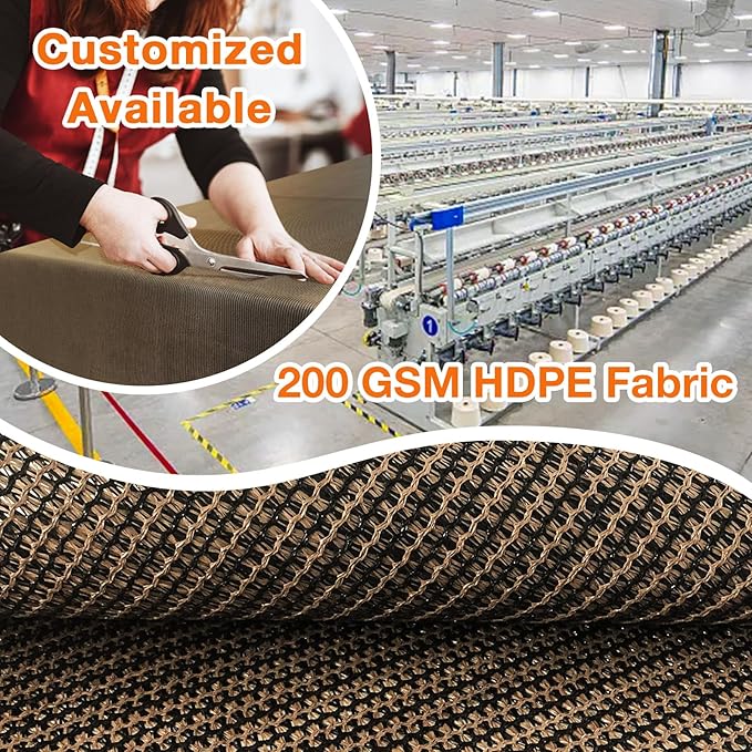 Artpuch Outdoor Pergola Shade Cover 15x19 FT Sun Shade Cloth with Grommets Mocha 90% UV Protection Canopy Patio Privacy Screen (Customized Available)
