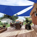 Patio Paradise 2' x 2' x 2' Sun Shade Sail Triangle Canopy Shade Cloth Fabric Sunlight Block Patio Pergola Cover HDPE Deck Awning for Outdoor Backyard Roof Shading, Blue