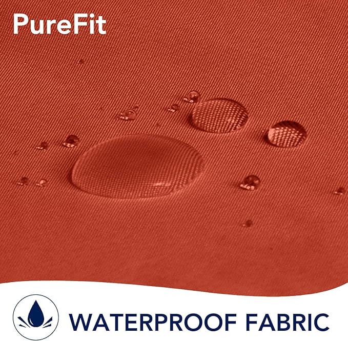 PureFit Outdoor Curtains for Patio Waterproof Weatherproof, UV Resistant Outside Curtains for Gazebo, Front Porch, Pergola, Sun Blocking Privacy Curtain, 120W x 108L inch, 1 Panel, Red Clay