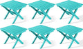 SERWALL Folding Outdoor Side Table Set of 6, Adirondack End Table, Aruba