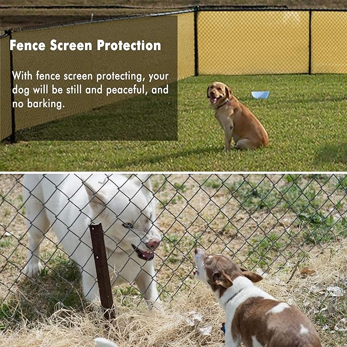 UPGRADE Privacy Fence Screen 6'x48' Sand Outdoor 90% Visibility Blockage 170 GSM Mesh Shade Cover Panels for Backyard,Balcony,Home Decoration with Zip Ties,Customized Avaliable