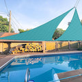 E&K Sunrise 26' x 26' x 26' Sun Shade Sail Triangle Canopy Shade Cover UV Block for Patio Backyard Garden Outdoor (Turquoise)