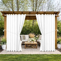 Waterproof Outdoor Curtain W105 x L108 - Grommet Top Sunlight Blocking Window Treatment Drapes Blackout Curtains for Home Bedroom Living Room Outdoor Patio Porch Pergola Cabana Gazebo (2 Panels)