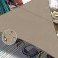 LOVE STORY Triangle 18'x18'x18' Waterproof Sun Shade Sail Canopy UV Block for Outdoor Patio Backyard Carport,Taupe(We Make Custom Size)