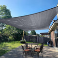 SUNLAX Sun Shade Sail 12' x 14' Dark Grey Rectangle Canopy Sail Shade Cover UV Block Permeable Sunshade Outdoor for Patio Backyard Deck Pergola (We Make Custom Size)
