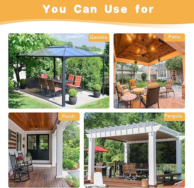 HolidayIdeas Outdoor Curtains for Patio Waterproof, 2 Panels - 84 x 84 Inch - Privacy Protection & Light Filtering Curtains Grommet Outside Curtains for Porch, Gazebo, Pergola, Backyard (Cream)