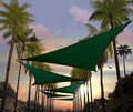 Amgo Custom Size 11' x 11' x 11' Green Triangle Sun Shade Sail Order to Make Canopy Awning UPF50+ AGSLT, 95% UV Blockage, Water & Air Permeable, 200GSM Commercial Standard (We Customize)