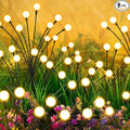 Solar Lights Outdoor-8Pack 64LEDs Solar Garden Firefly Lights Outside,Solar Powered Light Outdoor and Garden Decorative IP65 Waterproof,Yard Patio Pathway Decor,Gardening Gifts for Women,Warm White