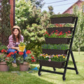 TOREVSIOR 5-Tier Vertical Raised Garden Bed, Vertical Garden Planter with Water Drainage, Elevated Garden Bed for Vegetables Flowers Herbs Indoor Outdoor