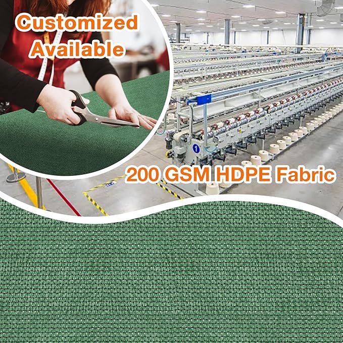 Artpuch Outdoor Pergola Shade Cover 6' X 8' Sun Shade Cloth with Grommets, 90% UV Protection Canopy Patio Privacy Screen (Customized Available) GN107, Green