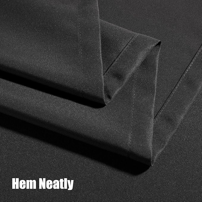 BONZER Waterproof Outdoor Curtains for Patio Porch Pergola Cabana Thick Privacy Extra Wide Grommet Indoor Curtains for Bedroom Living Room, 1 Panel, 150W x 84L inch, Charcoal