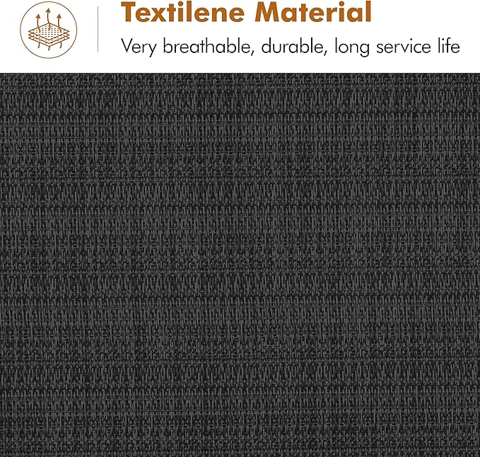 Yaheetech 6 Piece Patio Swivel Bar Stools Texteline Chairs with High Back/Armrest/Footrest, All Weather Padded Seating Outdoor Furniture Height Outdoor Chairs for Outside, Lawn & Garden