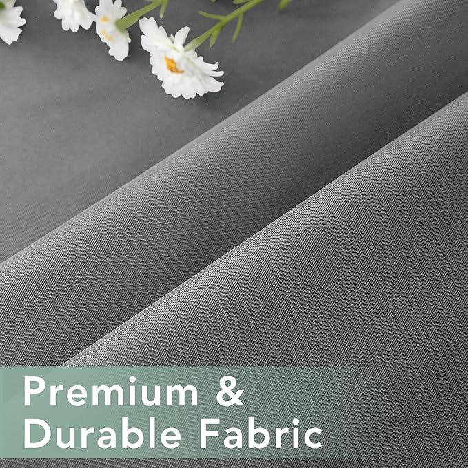 Gazebo Curtains Outdoor Waterproof 6 Panels - Windproof, Privacy, Weatherproof Outside Drapes for Patio Pergola Porch, Grommet Top and Tab Bottom Drape, 54x95 Inch, Grey