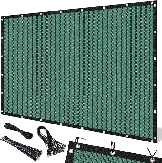 Artpuch 90% Sun Shade Cloth, 8 x 12 FT Pergola Shade Cover Canopy with Grommets, Sun Screen Fabric Tarp for Patio, Outdoor, Garden, Backyard, Green