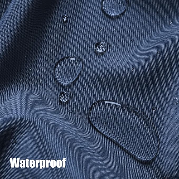 BONZER Waterproof Outdoor Curtains for Patio Porch Pergola Cabana Thick Privacy Wide Grommet Indoor Curtains for Bedroom Living Room, 1 Panel, 110W x 108L inch, Navy