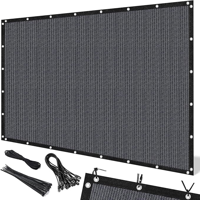 Artpuch 90% Sun Shade Cloth, 4 x 12 FT Pergola Shade Cover Canopy with Grommets, Sun Screen Fabric Tarp for Patio, Outdoor, Garden, Backyard, Blue Grey