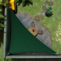 Amgo Custom Size 12' x 13' x 17.7' Green Right Triangle Sun Shade Sail Order to Make Canopy Awning UPF50+ AGSLT, 95% UV Blockage, Water & Air Permeable, 200GSM Commercial Standard (We Customize)