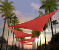 Amgo Custom Size 11' x 11' x 11' Red Triangle Sun Shade Sail UPF50+ AGTAPRT12, Order to Make Canopy Awning, 95% UV Blockage, Water & Air Permeable, Commercial Standard (We Customize)