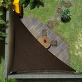 Amgo 10' x 10' x 14' Brown Right Triangle Sun Shade Sail UPF50+ Canopy Awning AGSLT, 95% UV Blockage, Water & Air Permeable, 200GSM Heavy Duty Commercial and Residential (We Make Custom Sizes)