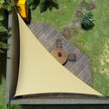 Amgo Custom Size 12' x 23' x 25.9' Beige Right Triangle Sun Shade Sail Order to Make Canopy Awning UPF50+ AGSLT, 95% UV Blockage, Water & Air Permeable, 200GSM Commercial Standard (We Customize)